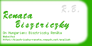 renata bisztriczky business card